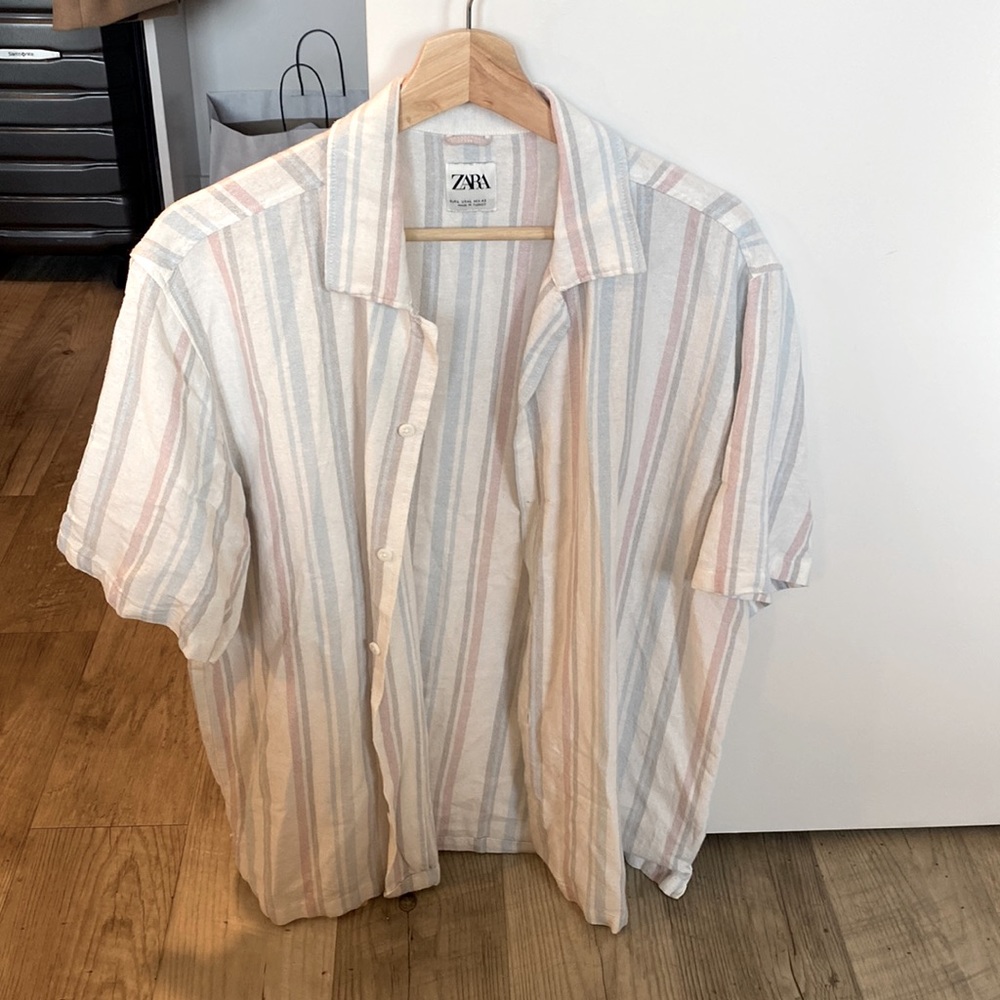 Zara SS Button Down Men Size L